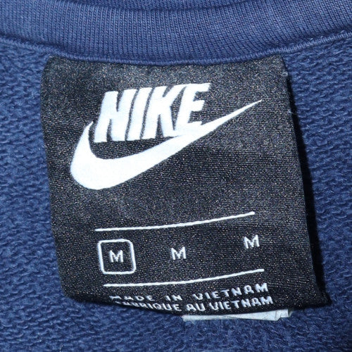 Nike Women's Navy Blue Pullover Hoodie Medium Swoosh Logo