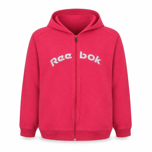 Reebok Essentials Men's Red Full Zip Hoodie Size 2XL Cotton Blend