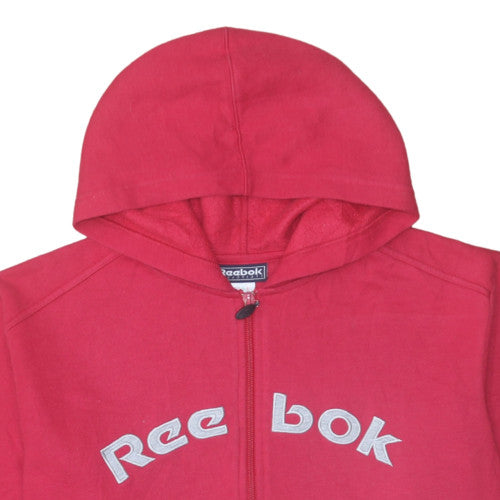 Reebok Essentials Men's Red Full Zip Hoodie Size 2XL Cotton Blend