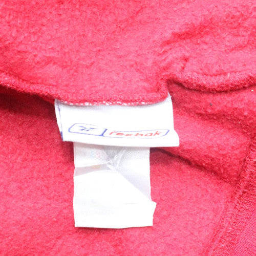 Reebok Essentials Men's Red Full Zip Hoodie Size 2XL Cotton Blend