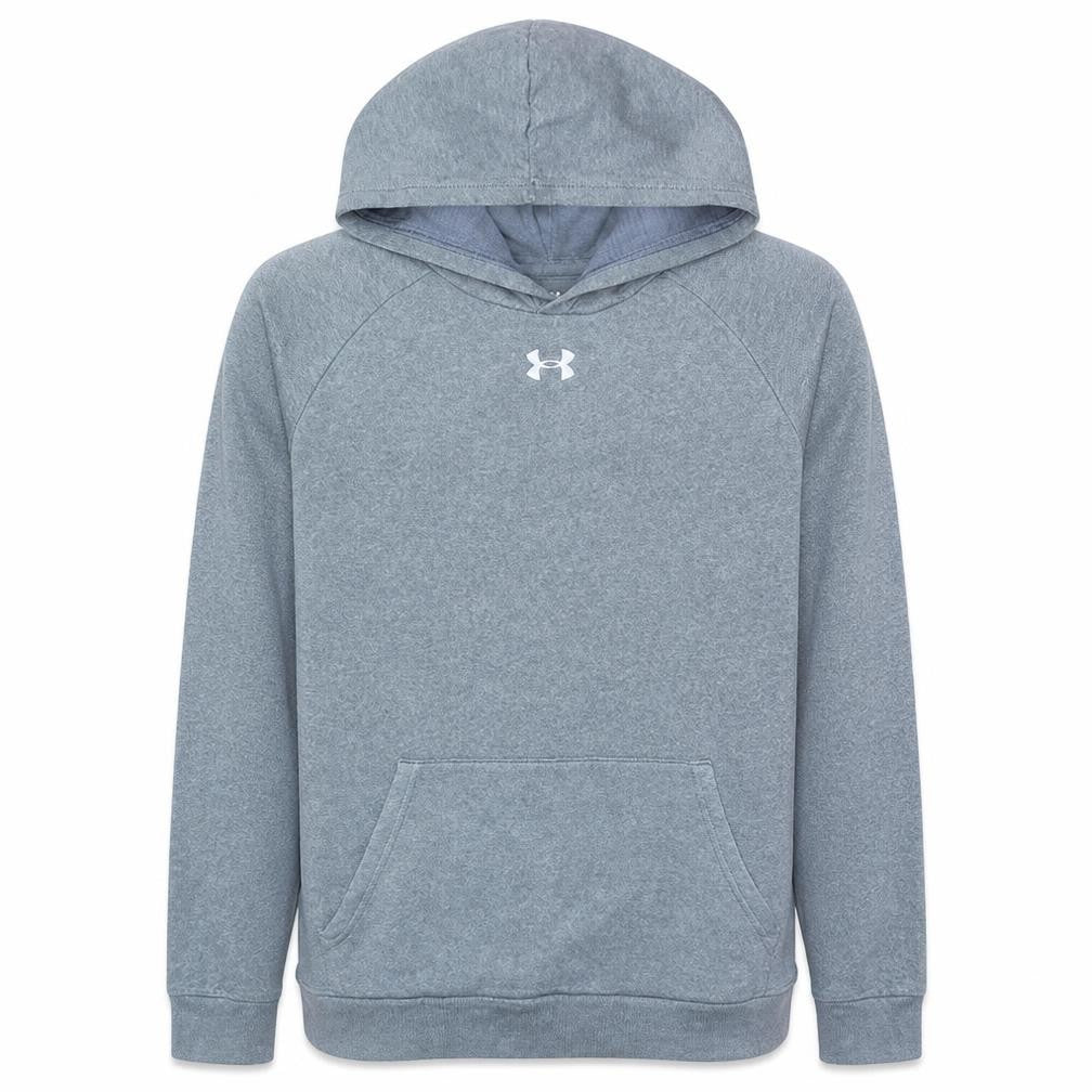 Under Armour Teens Grey Pullover Hoodie L Fleece Sportswear