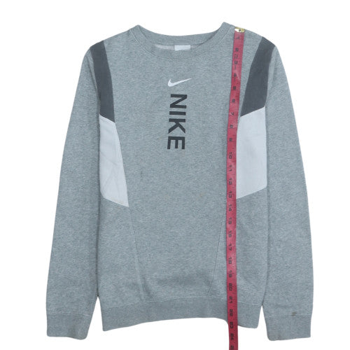 Nike Teens Grey Pullover Sweatshirt L Logo Sportswear