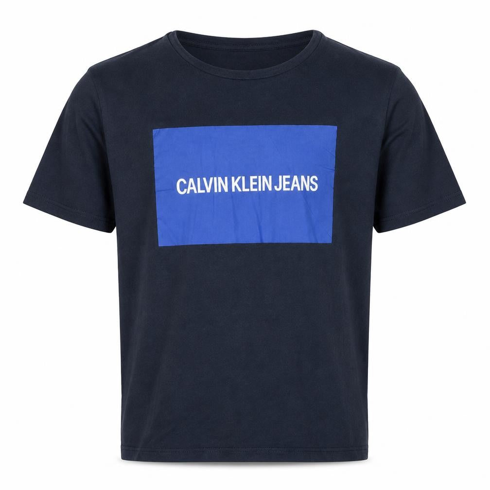 Calvin Klein Jeans Men's Blue XL Logo Graphic Cotton T-Shirt