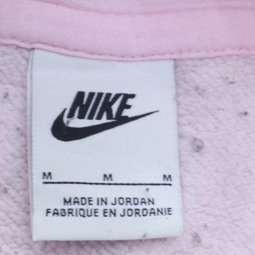 Nike Womens Pink Pullover Hoodie Medium Cotton Blend Casual