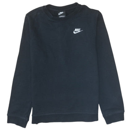 Additional front view of Nike girls’ black xl fleece crew neck pullover sweatshirt