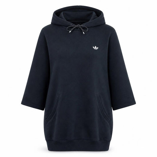 Adidas Women's Black Pullover Hoodie Dress Size 14 Casual Tunic Style