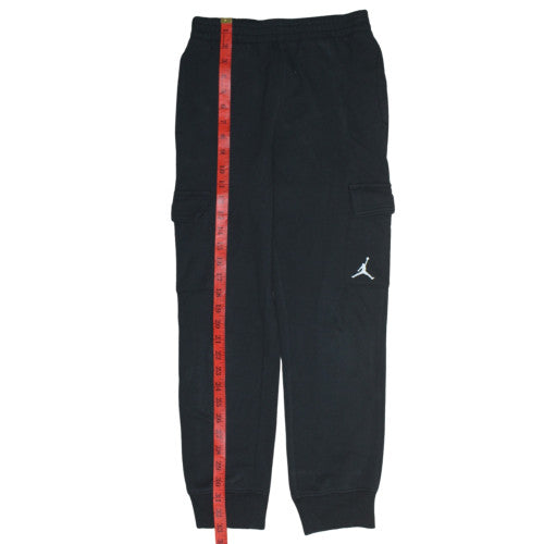 Jordan Boys Black Jogger Trousers 10-12 Years Elastic Waist Fleece
