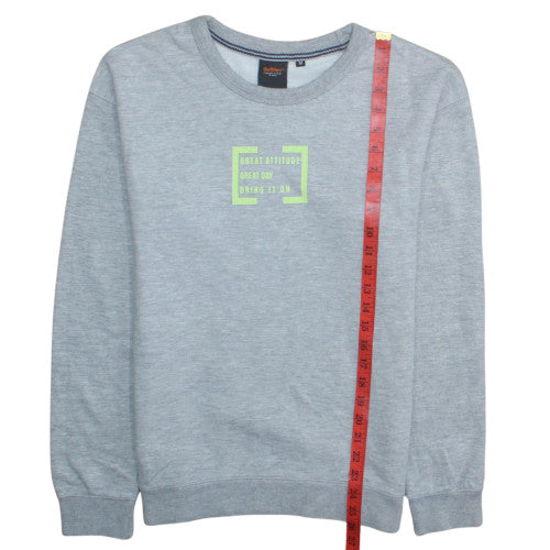 Outfitters Women Grey Crew Neck Pullover Sweatshirt M Relaxed Fit