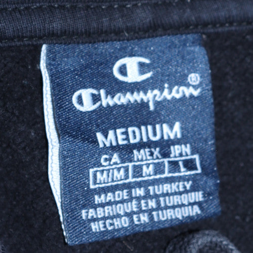 Champion Women's Black Pullover Hoodie Medium Cotton Blend