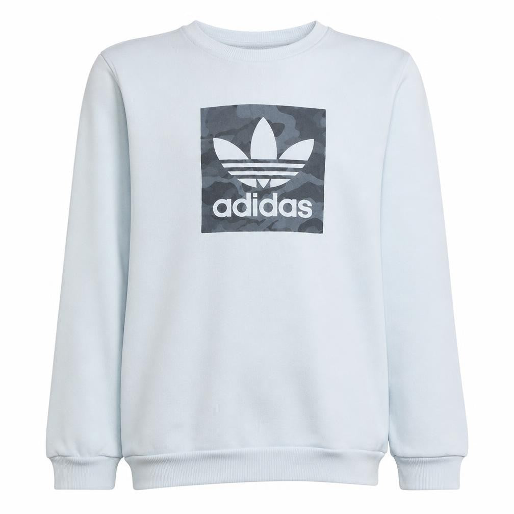 Adidas Boys White Crew Neck Sweatshirt XL 15-16 Years Logo Print