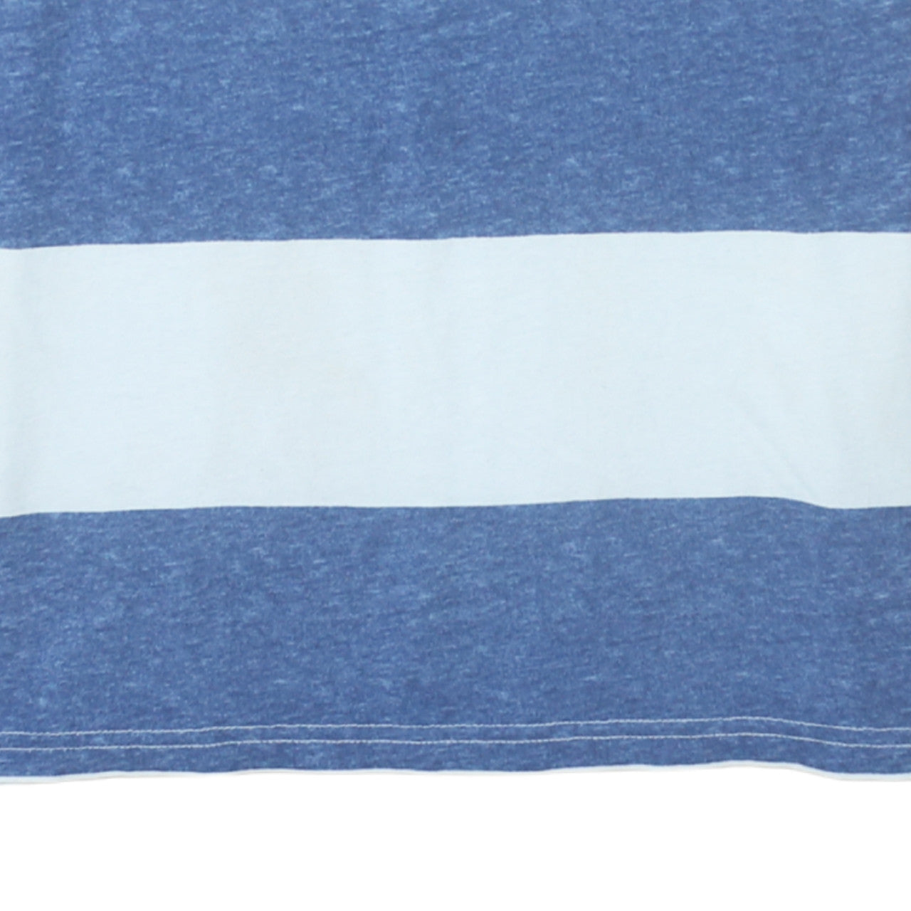 Hollister Men's Blue & White Striped Crew Neck T-Shirt XS