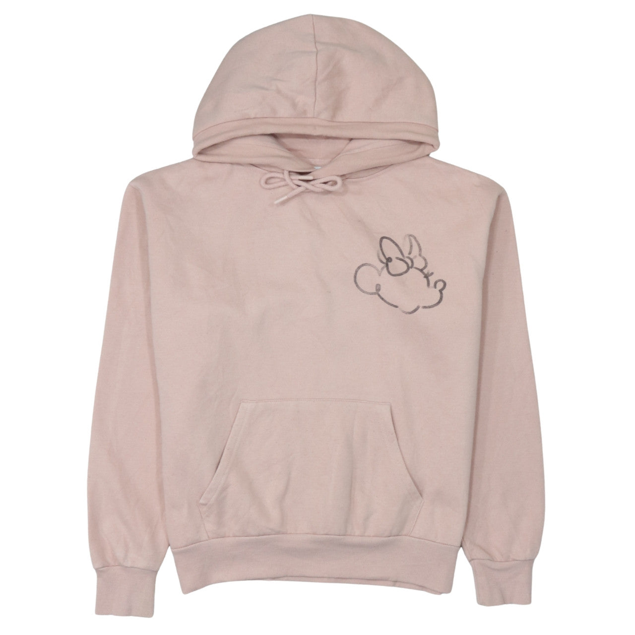 Disney Primark Cares Women's Pink Minnie Hoodie Size 10/12 Cotton Blend