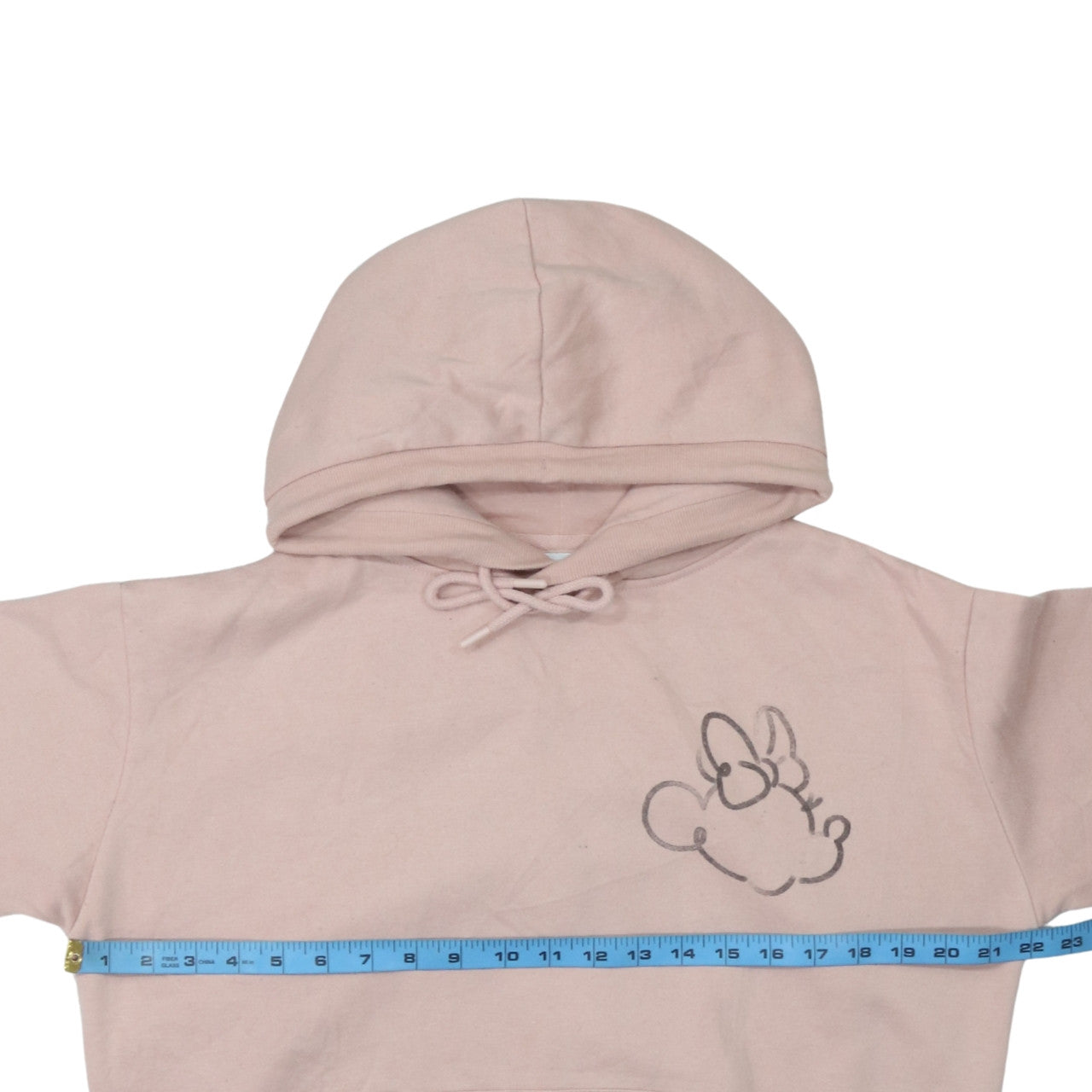 Disney Primark Cares Women's Pink Minnie Hoodie Size 10/12 Cotton Blend