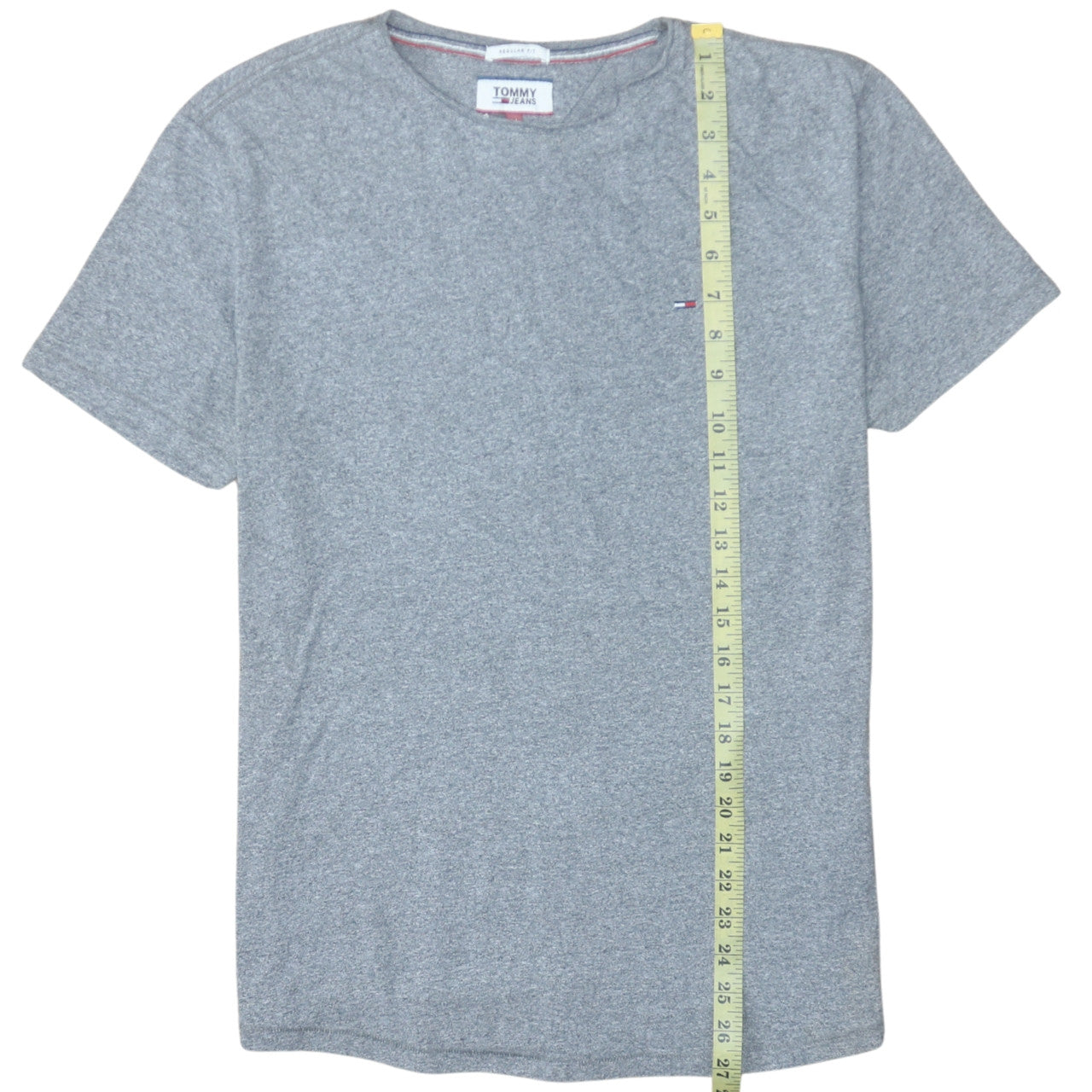 Tommy Jeans Men's Grey Regular Fit Crew Neck Short Sleeve T-Shirt M