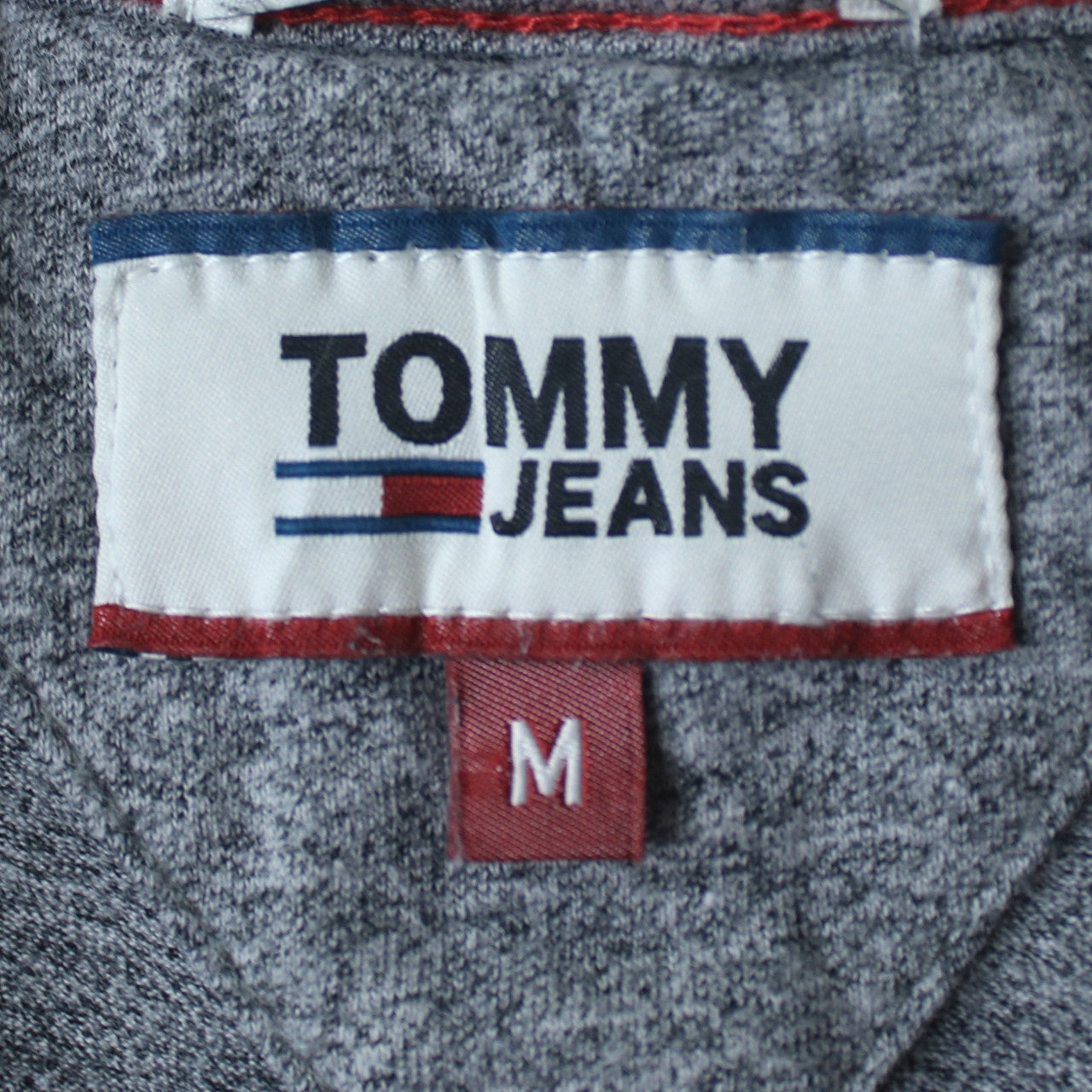 Tommy Jeans Men's Grey Regular Fit Crew Neck Short Sleeve T-Shirt M