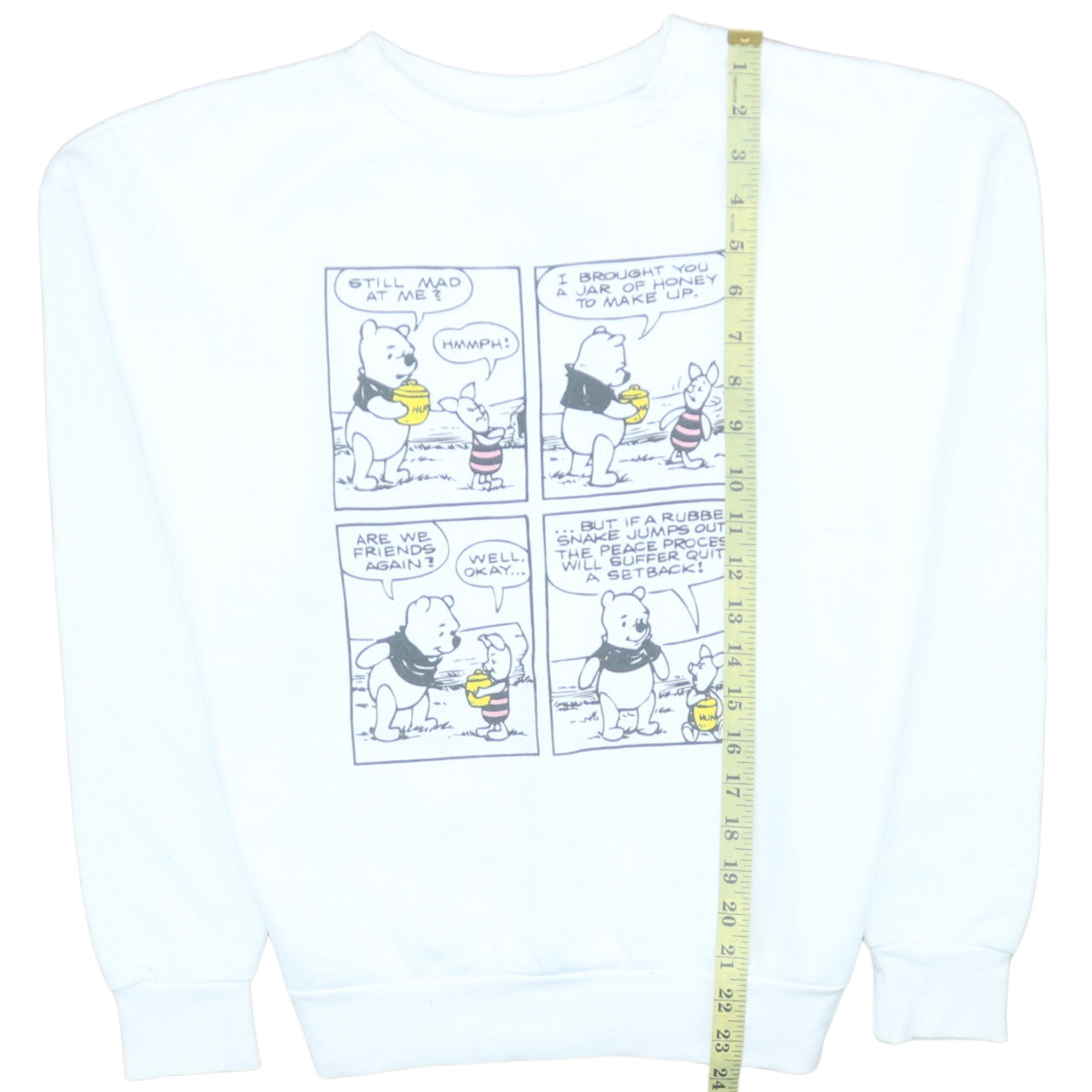 Disney Primark Women's White Winnie the Pooh Sweatshirt Size S 10/12 Crew Neck