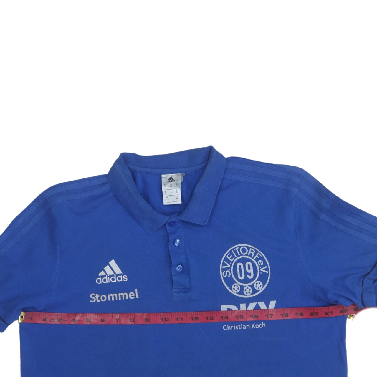 Adidas Men's Blue XL Polo Shirt SV Eitorf 09 Football Teamwear