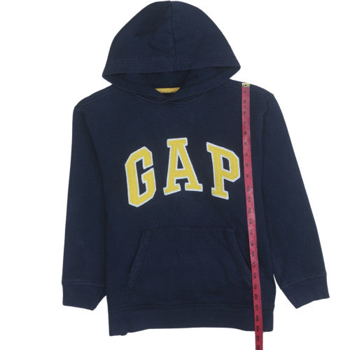 GAP Boys Blue XL Pullover Fleece Hoodie with Yellow Logo