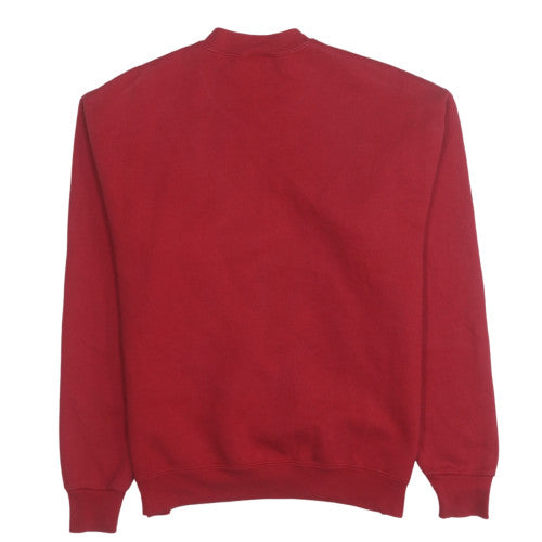 Avirex USA Men's Red Medium Crew Neck Fleece Sweatshirt