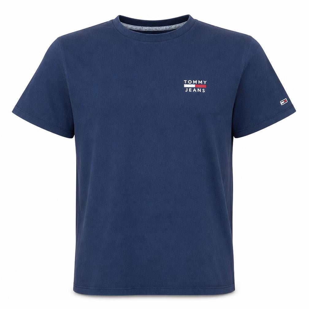 Tommy Jeans Men's Navy Blue Cotton Crew Neck T-Shirt Size L
