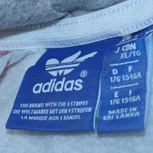 Adidas Girls Grey Hoodie XL 16 Years Pullover Fleece Hooded Sweatshirt