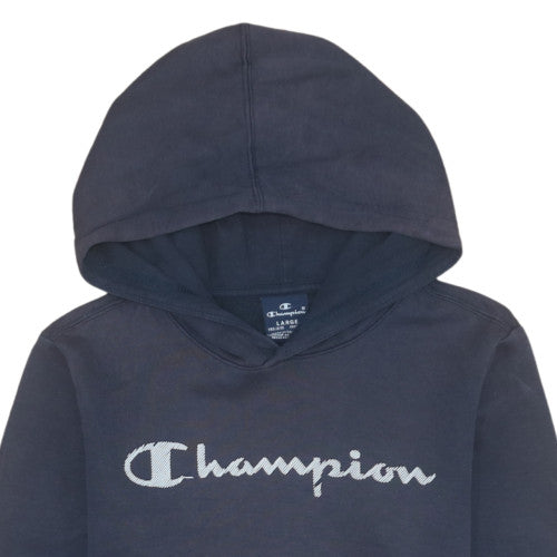 Champion Boys Navy Hoodie Large 11-12 Years Pullover Fleece Cotton Blend