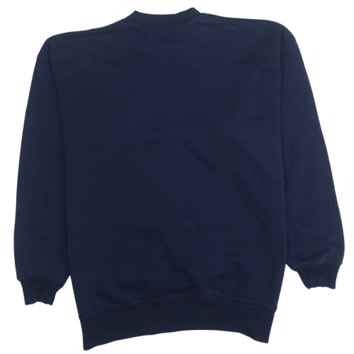 Tommy Hilfiger Men’s Blue Logo Crew Neck Pullover Sweatshirt L