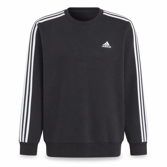 adidas Mens Black Crew Neck Long Sleeve Pullover Sweatshirt L