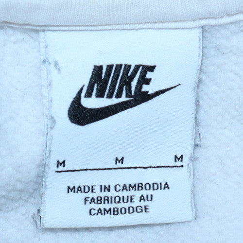 Nike Womens Grey White Colourblock Logo Sweatshirt Size M