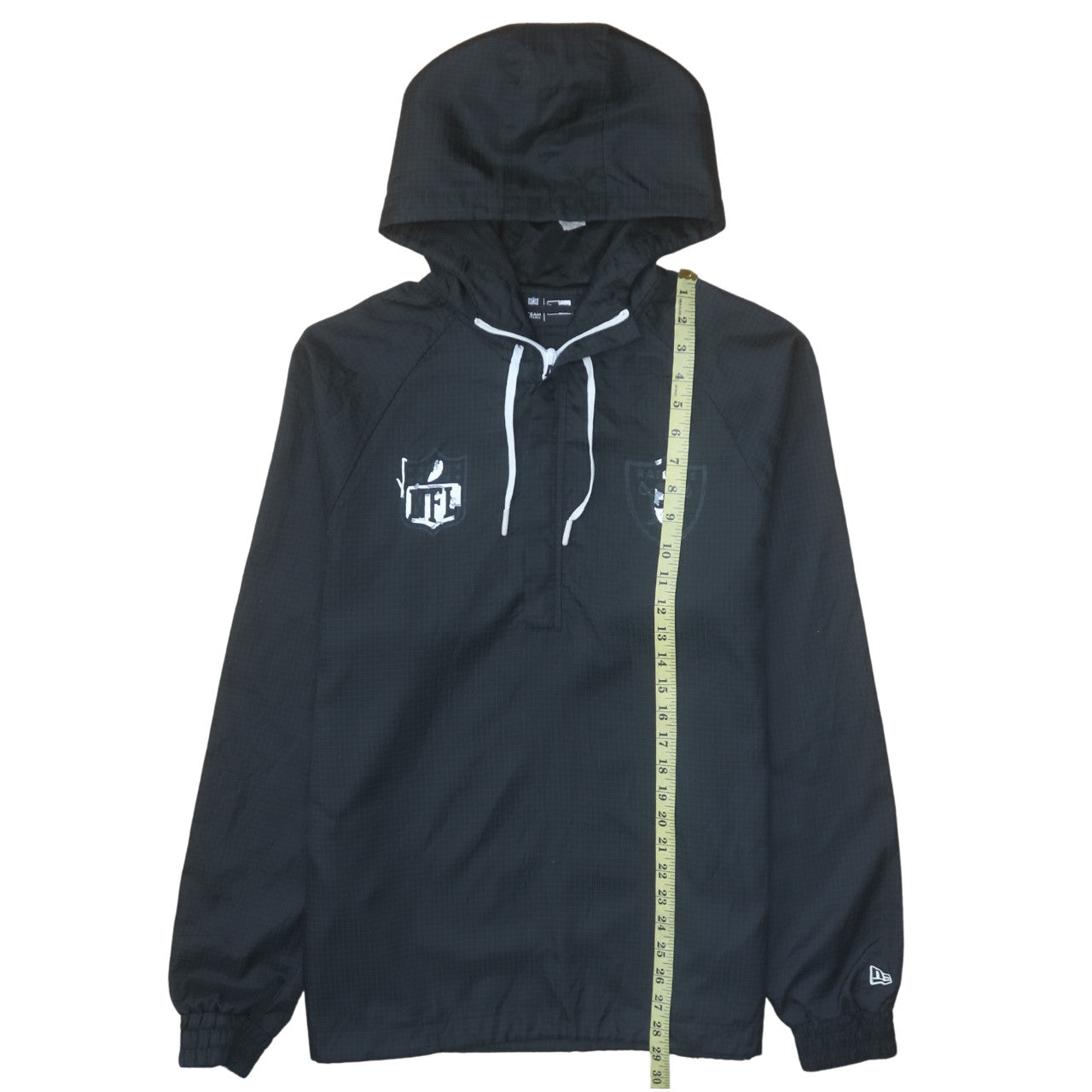 New Era NFL Raiders Black Men's Medium Hooded Windbreaker Jacket