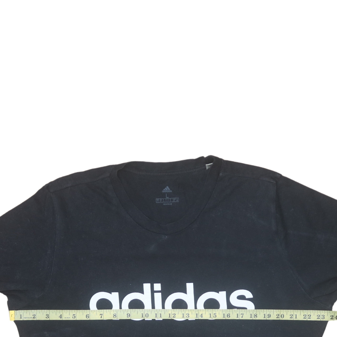 adidas Men's Black Large Graphic Logo Short Sleeve T-Shirt