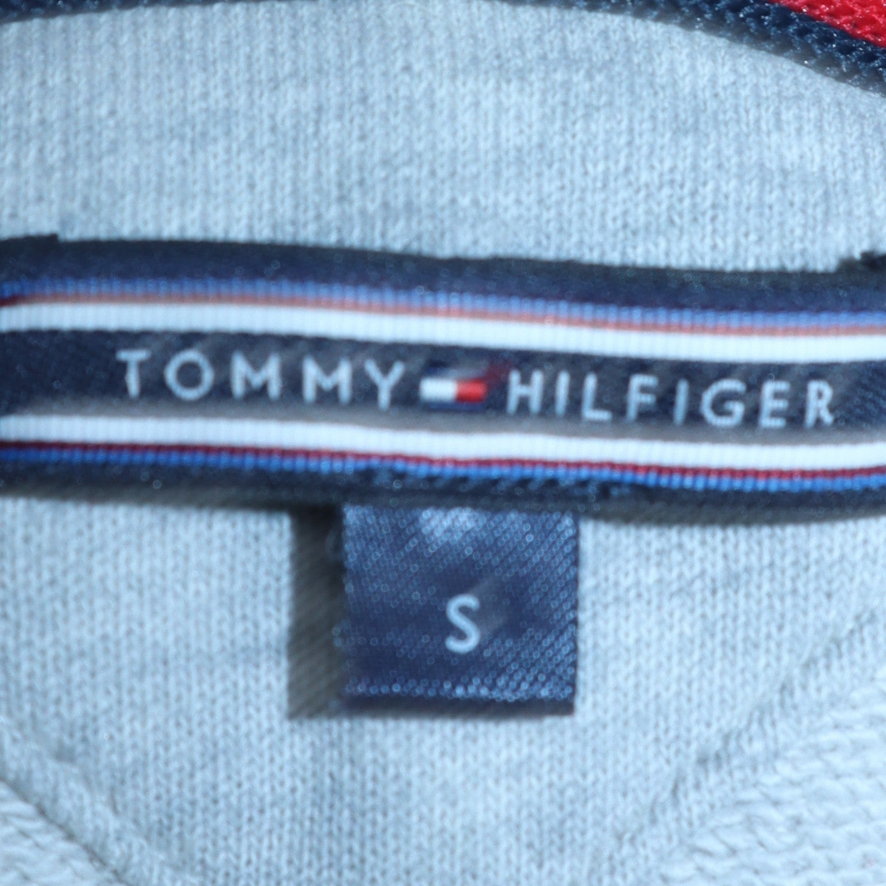Tommy Hilfiger Women’s Grey Full Zip Hoodie Size S Logo Tape Design