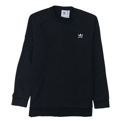 Additional front view of Adidas Men’s Black Pullover Sweatshirt L Crew Neck Logo Fleece