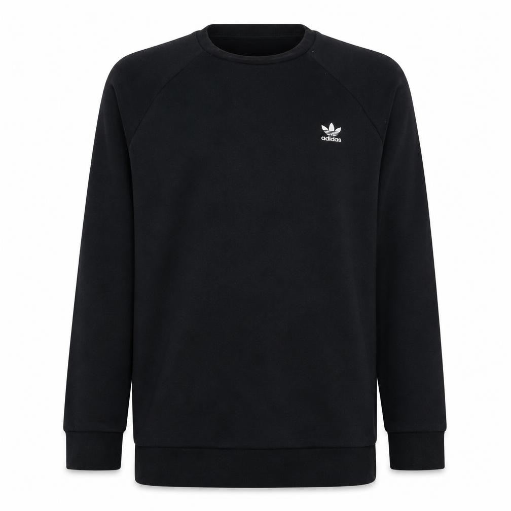 Adidas Men’s Black Pullover Sweatshirt L Crew Neck Logo Fleece