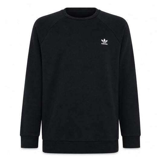 Adidas Men’s Black Pullover Sweatshirt L Crew Neck Logo Fleece
