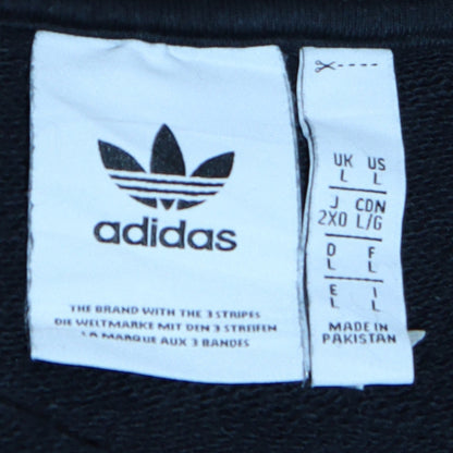 Additional view of Adidas Men’s Black Pullover Sweatshirt L Crew Neck Logo Fleece