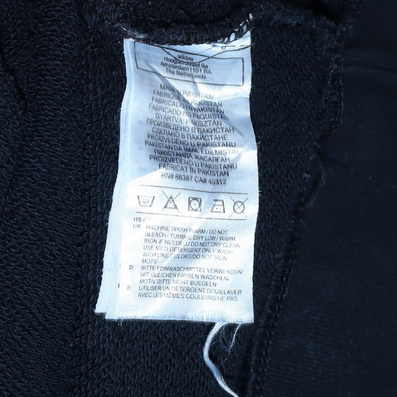 Adidas Men’s Black Pullover Sweatshirt L Crew Neck Logo Fleece