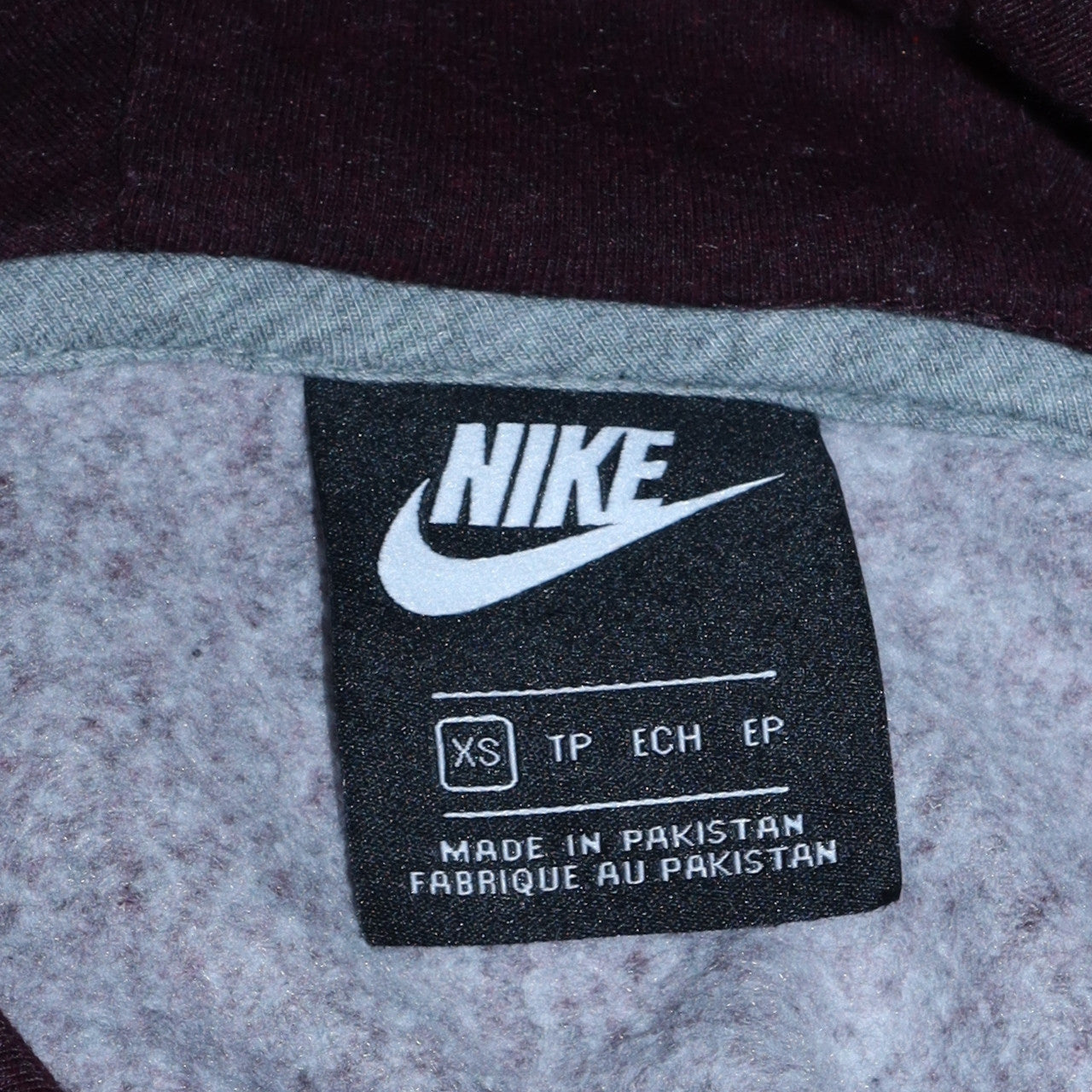Nike Women's Burgundy Pullover Hoodie XS Cotton Blend Fleece