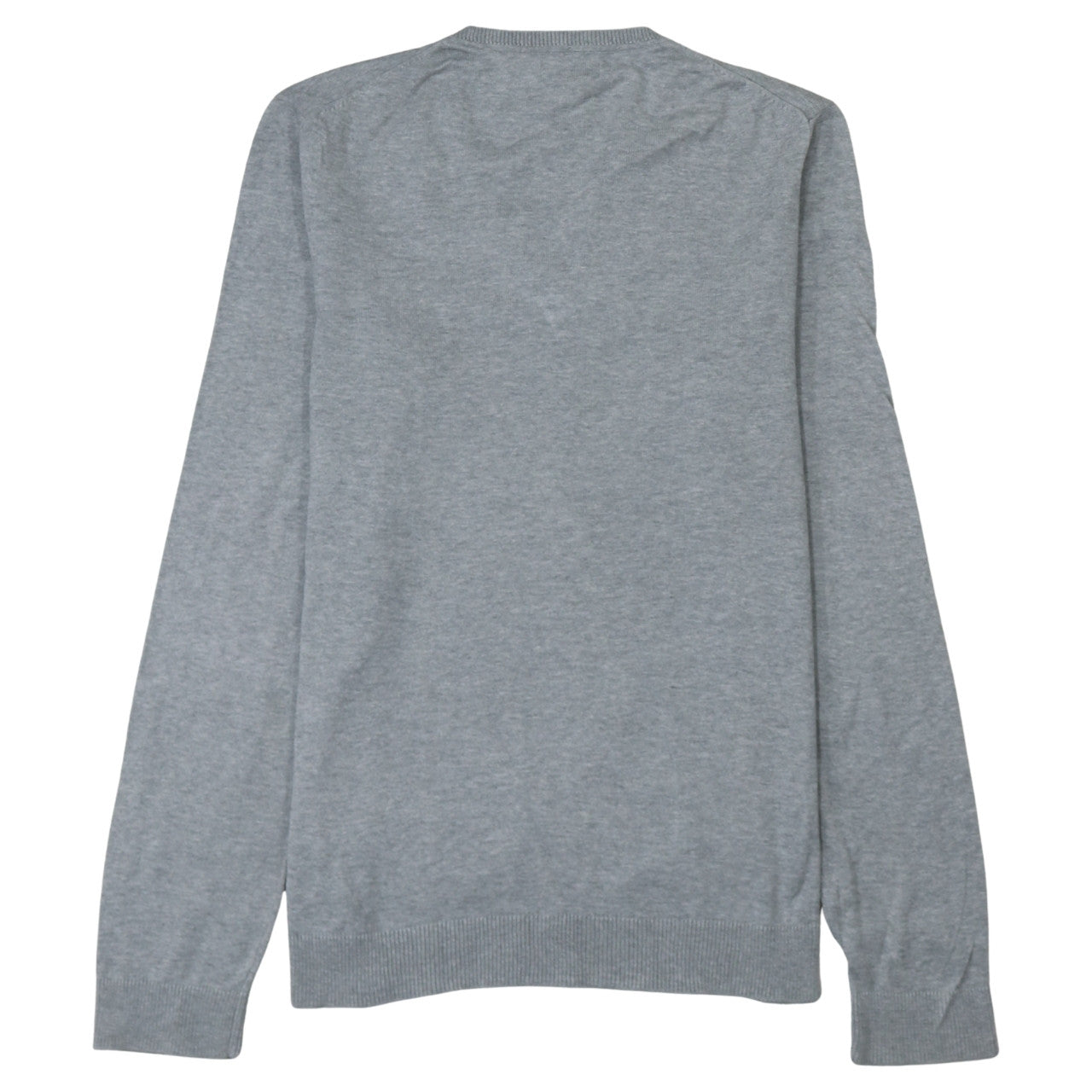Gap Men's Grey V-Neck Cotton Pullover Jumper Size M