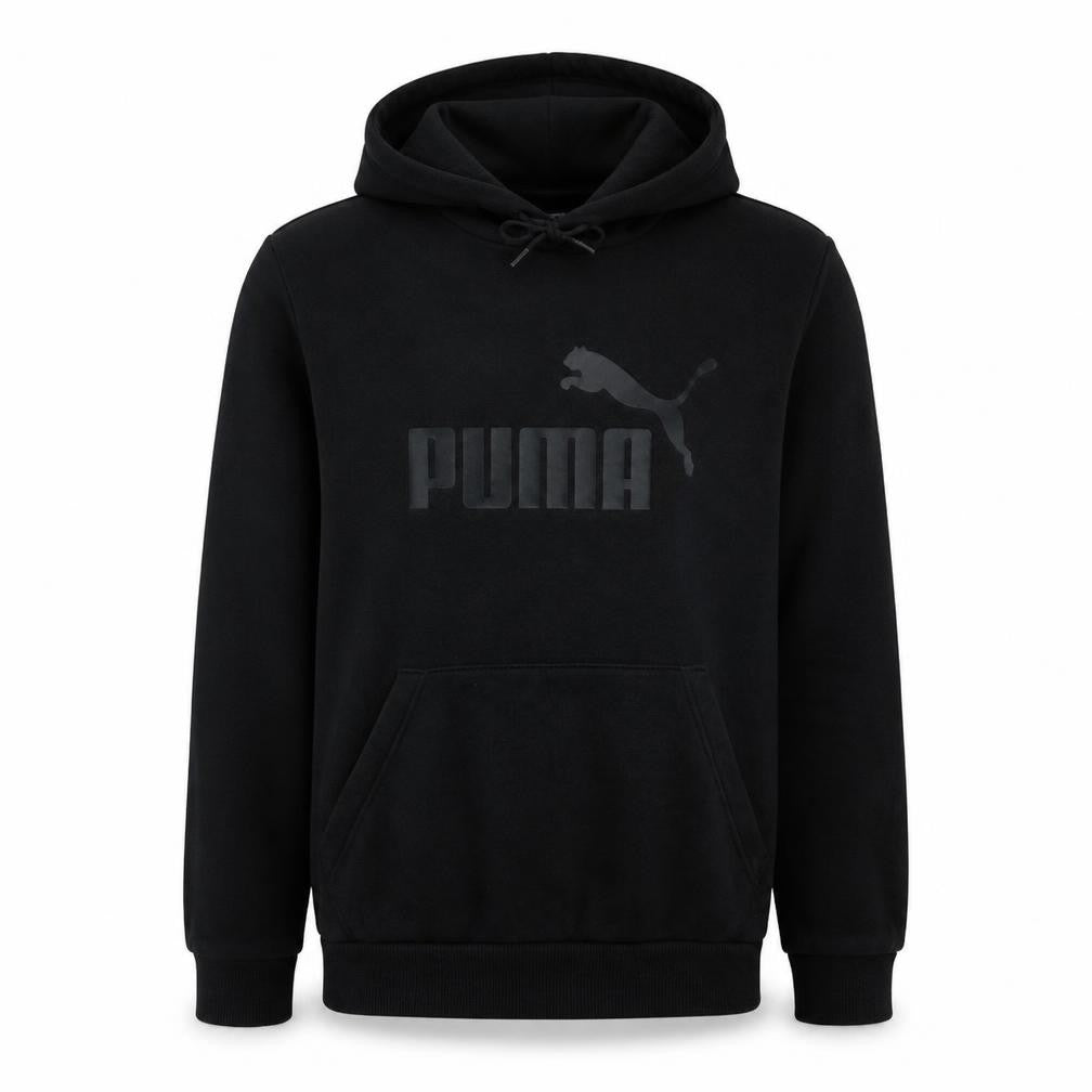 Puma Men's Black Pullover Hoodie Small Logo Fleece Sweatshirt