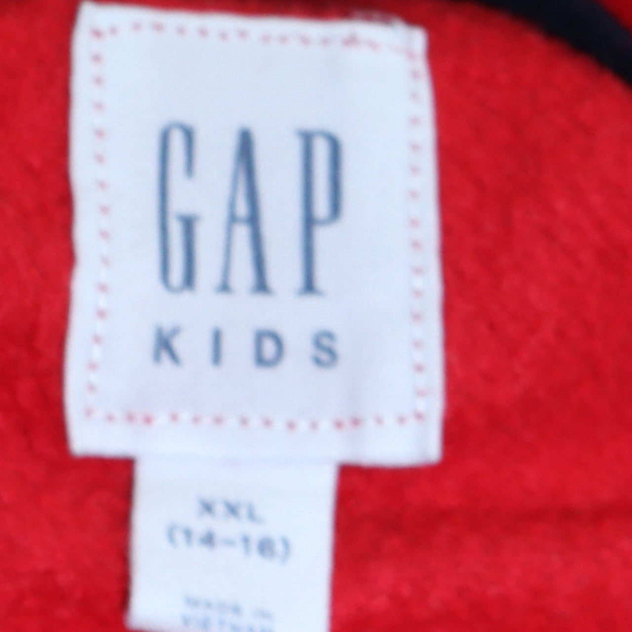 GAP Boys Red Pullover Hoodie Size 14-16 Cotton Blend Logo Sweatshirt