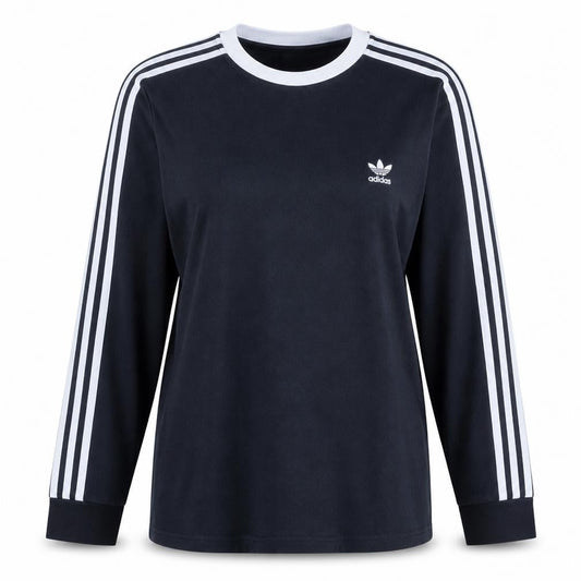 Adidas Women's Black Long Sleeve Crew Neck Jersey Top Size 16
