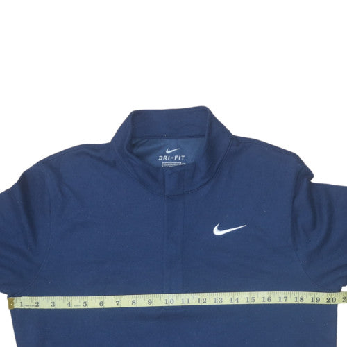 Nike Men's Blue Dri-FIT 1/4 Zip Long Sleeve Sweatshirt M