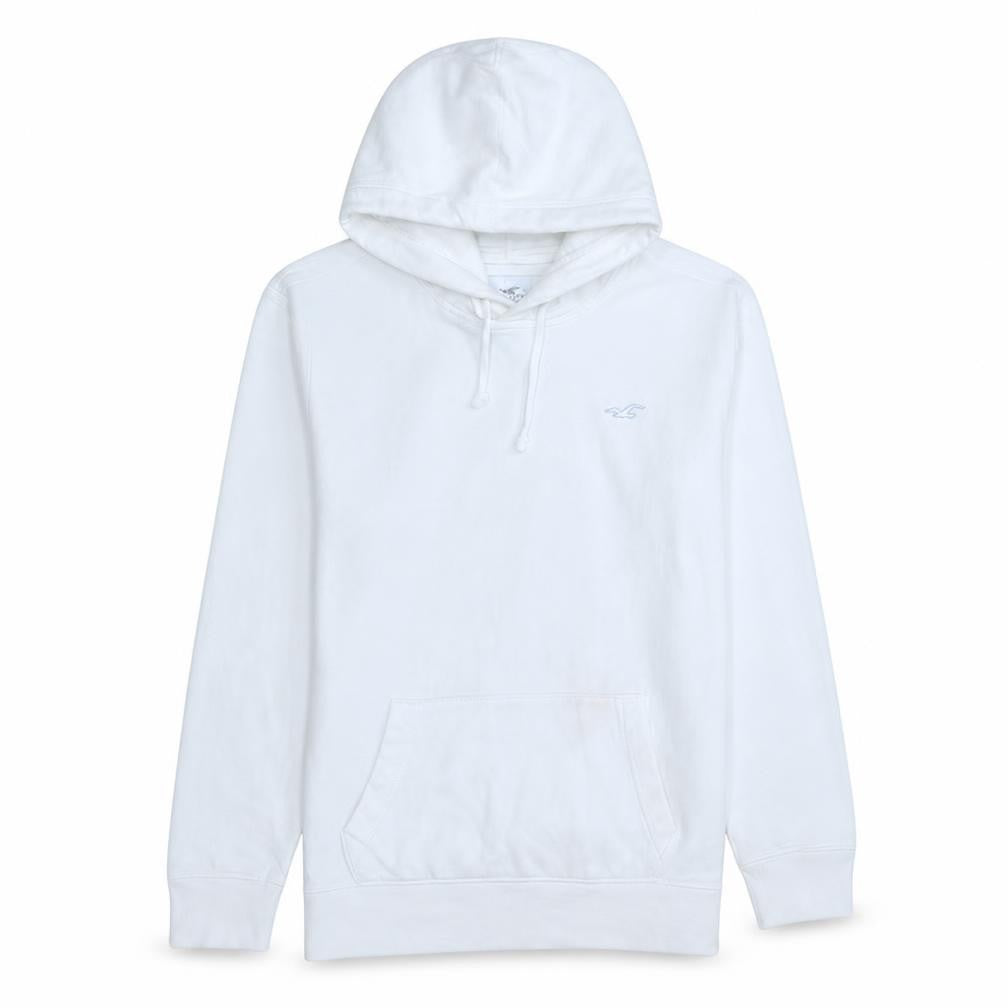 Hollister Women White Pullover Hoodie XS Cotton Casual
