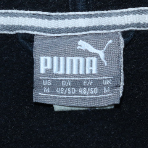 Puma Men's Black Full Zip Hoodie M Sportswear Fleece Sweatshirt