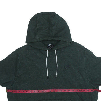 Nike Men's Green Pullover Hoodie L Regular Fit Fleece Sweatshirt