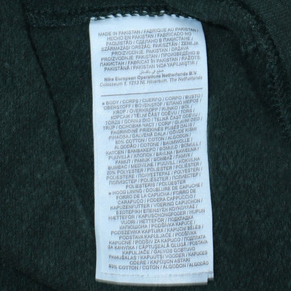 Nike Men's Green Pullover Hoodie L Regular Fit Fleece Sweatshirt