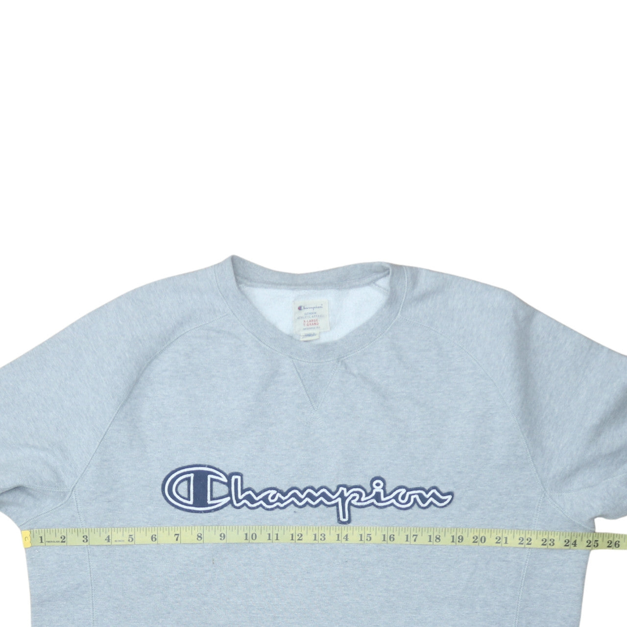 Champion Men's Grey XL Pullover Sweatshirt Embroidered Logo