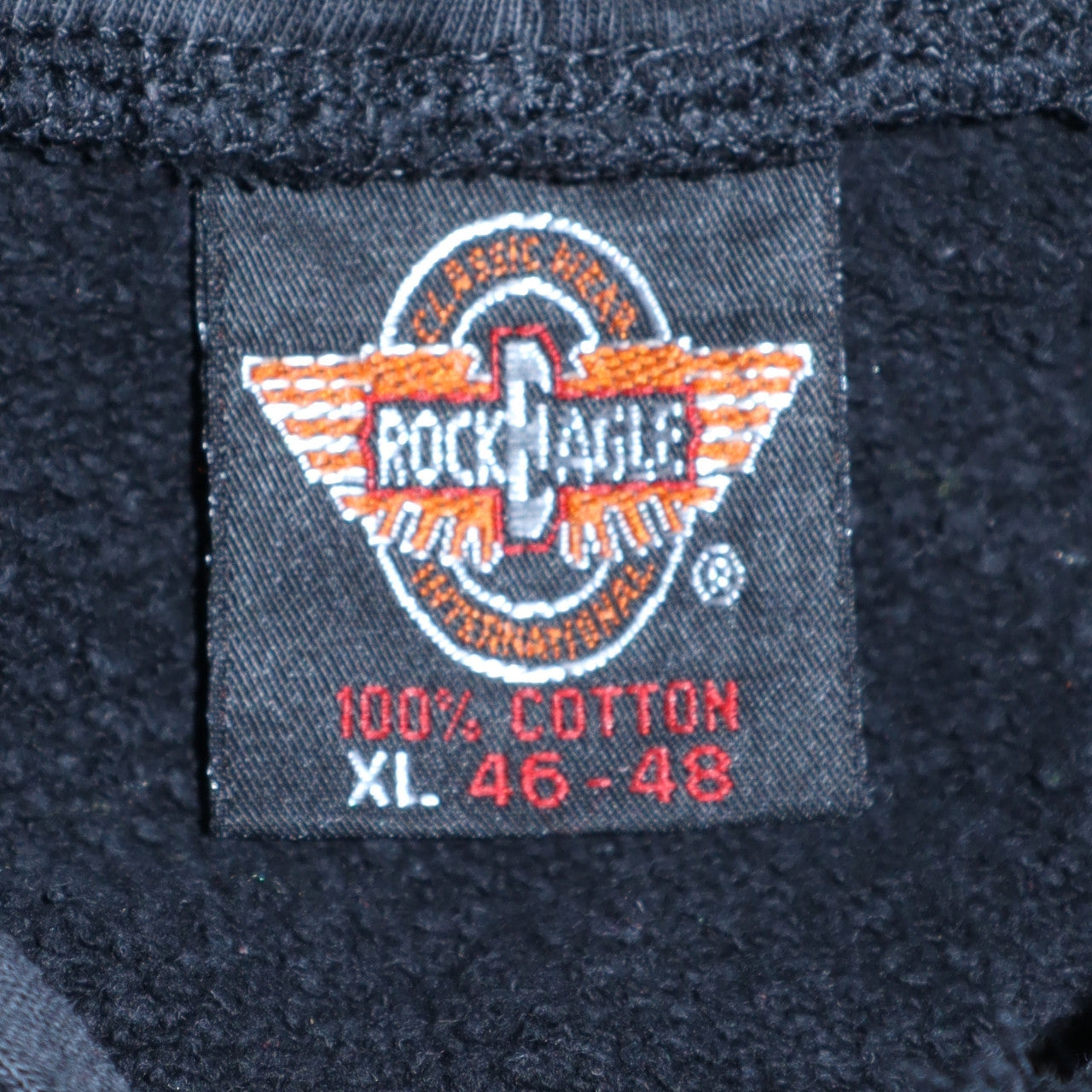 Rock Eagle Mens Black XL Pullover Hoodie Leopard Graphic Fleece