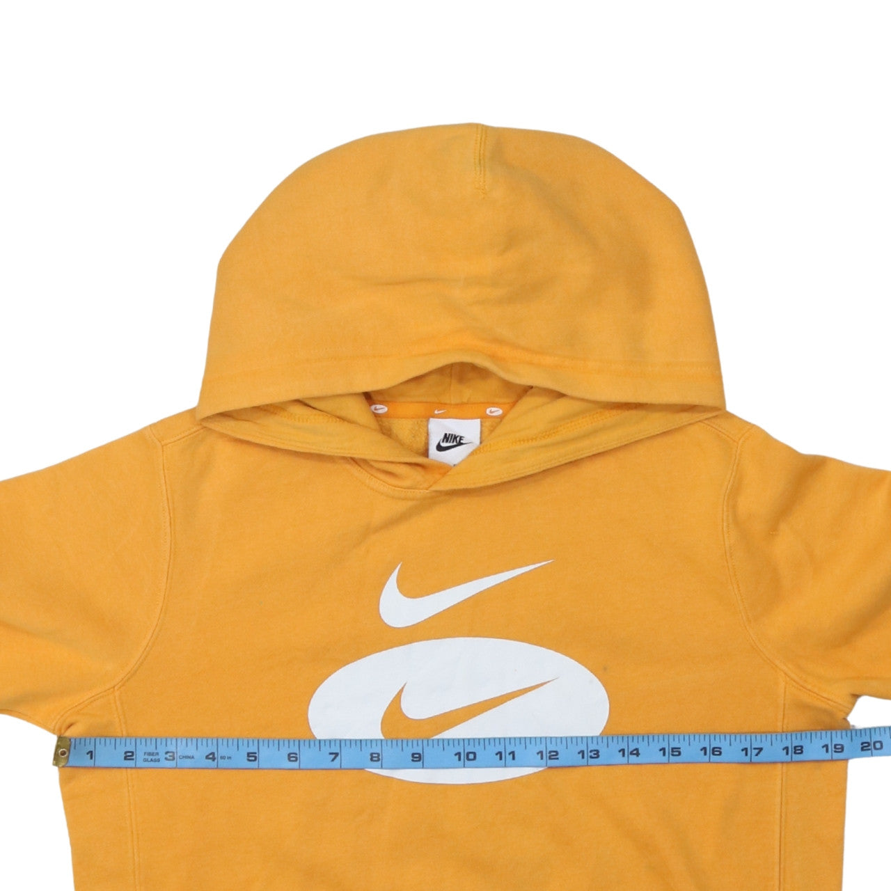 Nike Boys Orange Pullover Hoodie 13-14 Years Graphic Fleece Sweatshirt